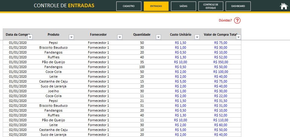 Planilha Controle de Estoque - Imagem 8
