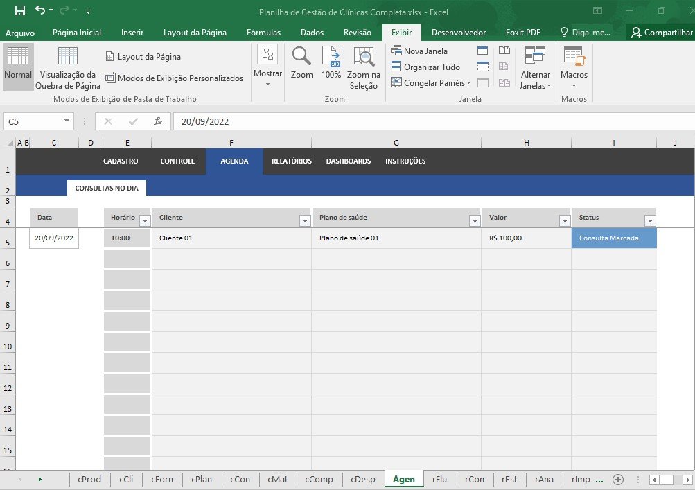 Planilha de Gestão de Clínicas Médicas - Imagem 4