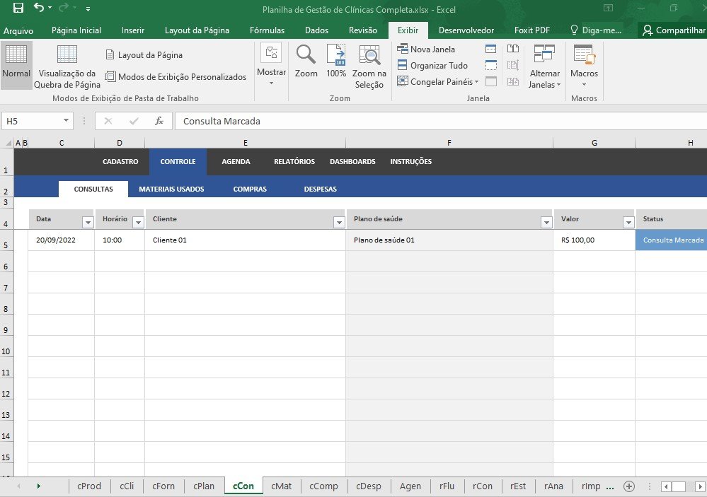 Planilha de Gestão de Clínicas Médicas - Imagem 7
