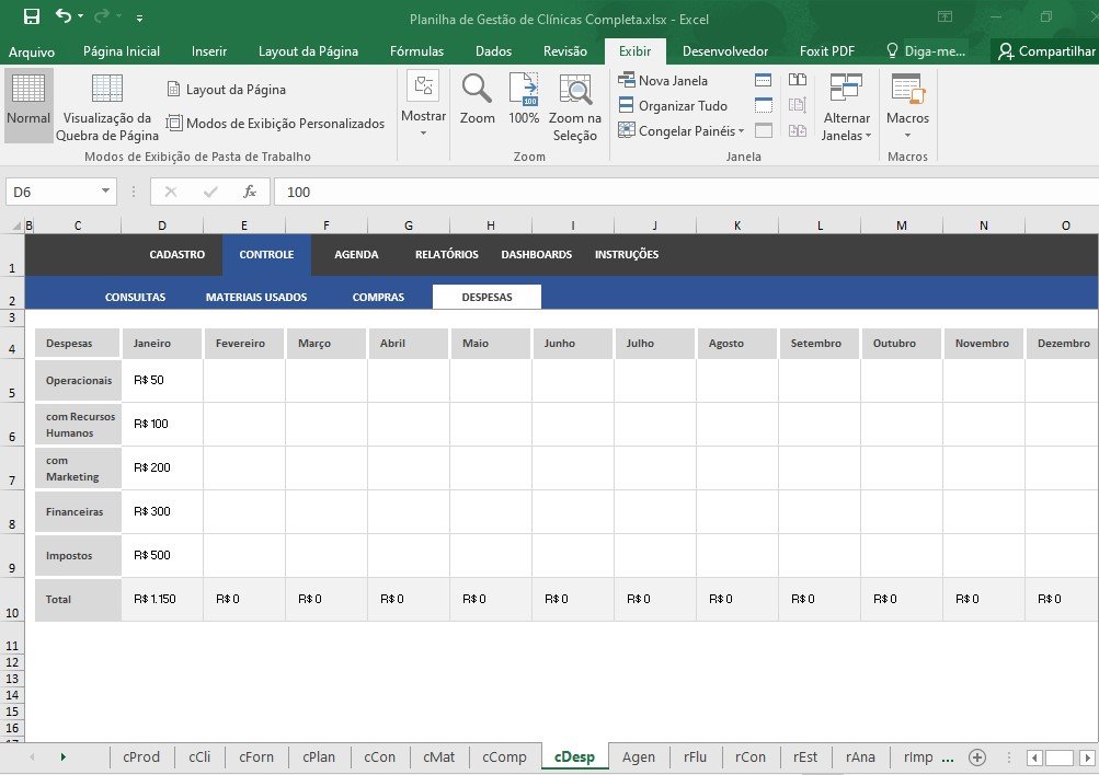 Planilha de Gestão de Clínicas Médicas - Imagem 8