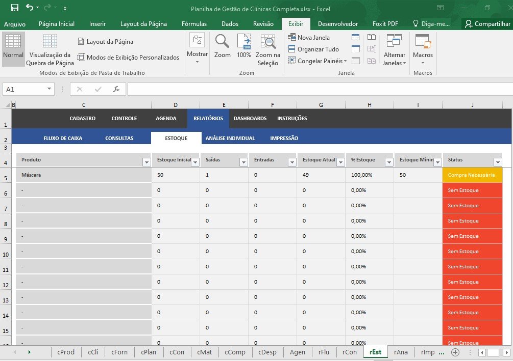 Planilha de Gestão de Clínicas Médicas - Imagem 18