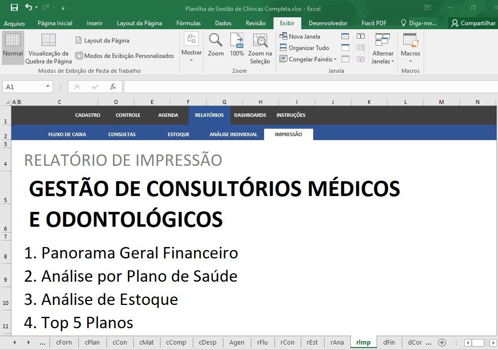 Planilha de Gestão de Clínicas Médicas - Imagem 22